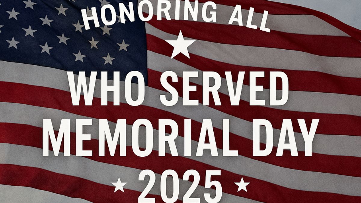 An American flag folded on a wooden table with military boots and helmet — Memorial Day 2025 tribute