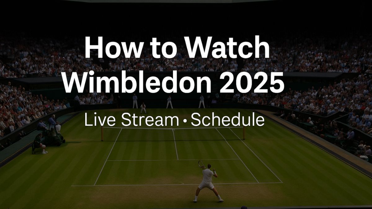 Centre Court Wimbledon 2025 match with crowd watching