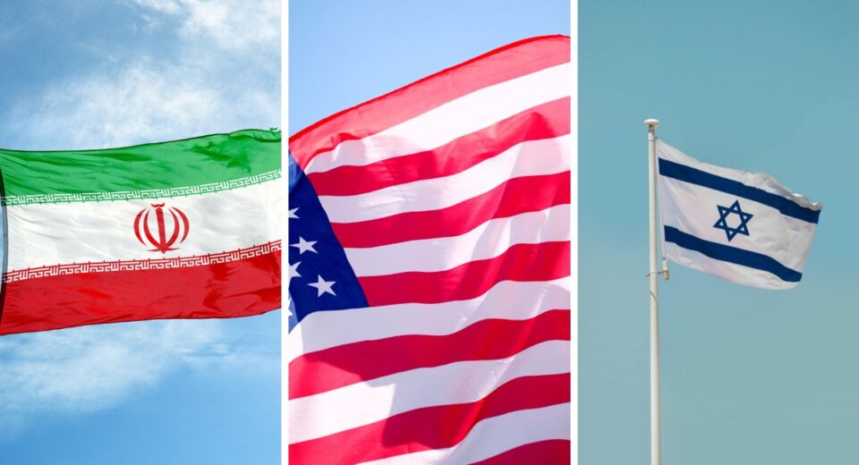 Iran US Israel flag