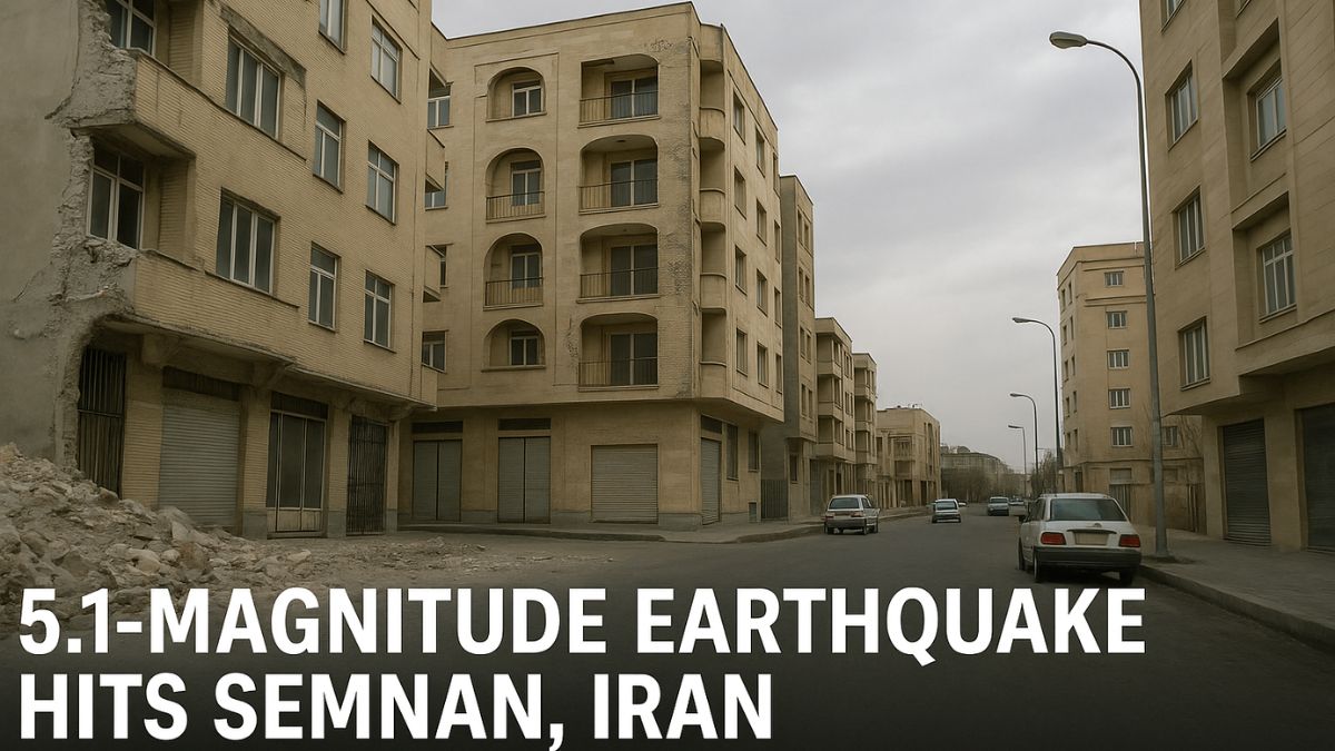 Earthquake tremors shake buildings in Semnan, Iran