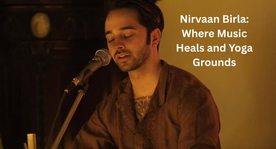 Nirvaan Birla singing in a satsang, surrounded by warm candlelight and wearing a traditional kurta.