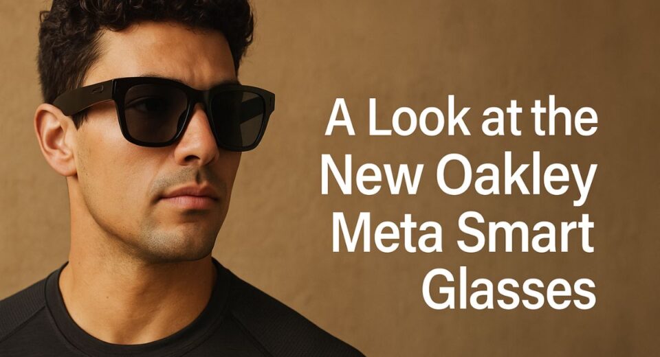 Person wearing Oakley Meta HSTN smart glasses during outdoor run