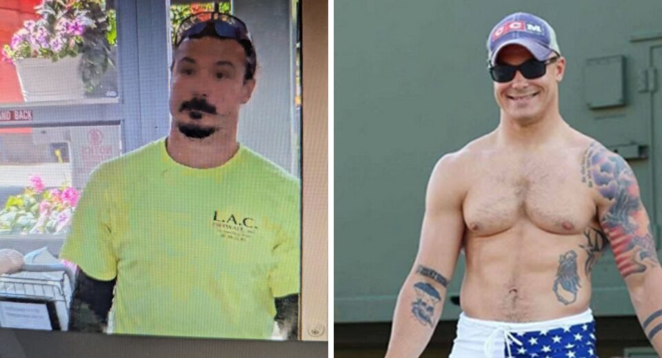 Travis Decker images from manhunt case, including shirtless photo with tattoos and recent sighting in yellow shirt
