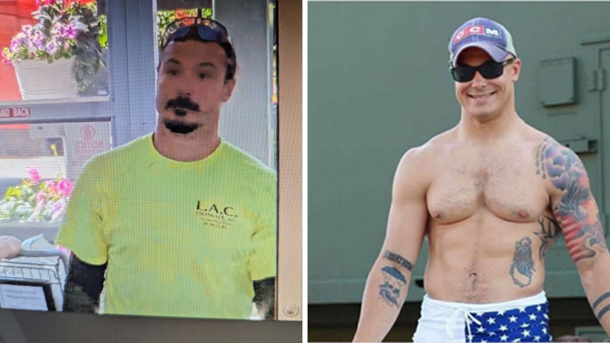 Travis Decker images from manhunt case, including shirtless photo with tattoos and recent sighting in yellow shirt