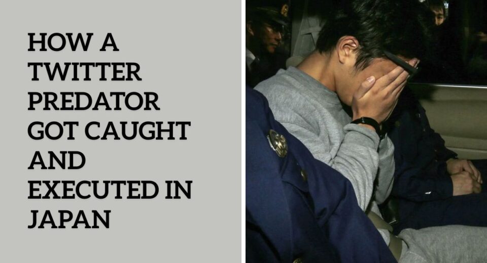 Takahiro Shiraishi, the Twitter predator, being transported by police after arrest in Japan