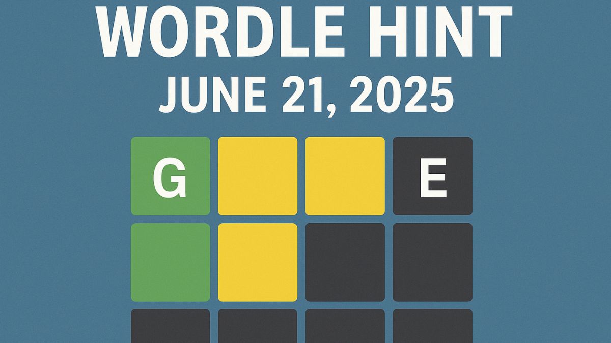 Wordle hint June 21 with green and yellow squares