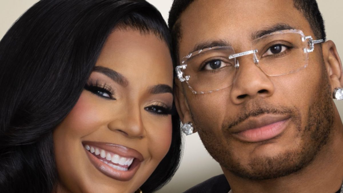 Close-up of Ashanti and Nelly smiling together in 2025