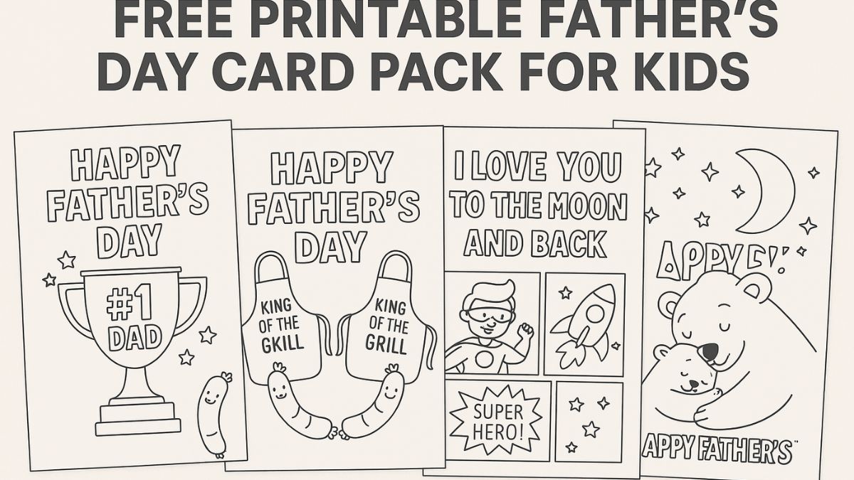 15 Free Printable Father’s Day Cards That Kids Will Love to Make