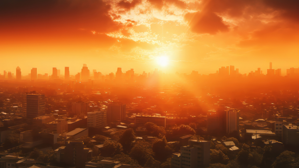 Great — the image you uploaded perfectly captures the oppressive, hazy atmosphere of a heatwave in the city, which is excellent for the top of your article. Here’s the image metadata you can add to your ZizzPost upload for SEO and Discover visibility: Extreme heatwave in a US city with orange-hued skyline and blazing sun