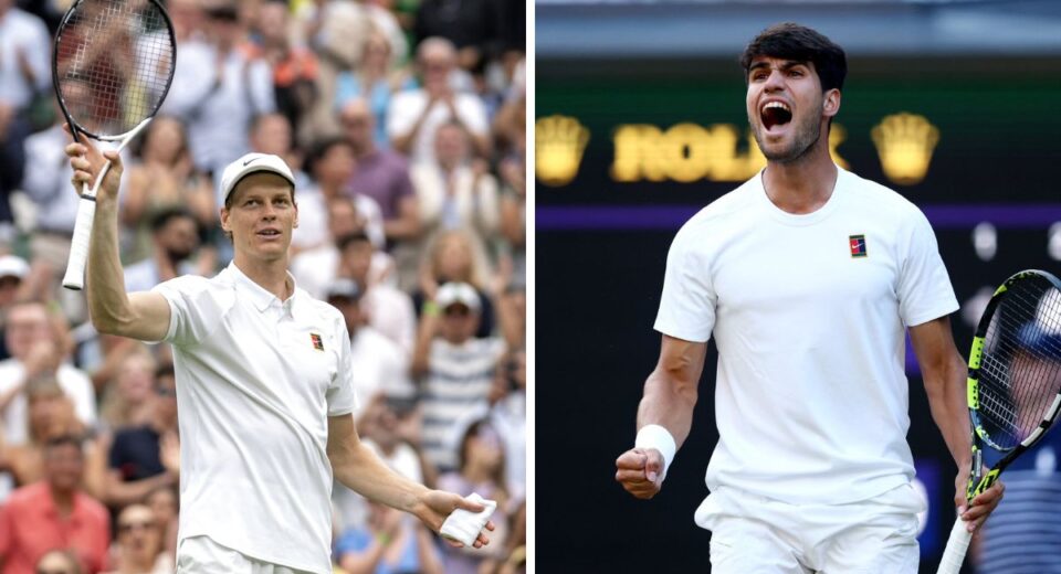 Jannik Sinner and Carlos Alcaraz prepare to face off in the 2025 Wimbledon men’s final