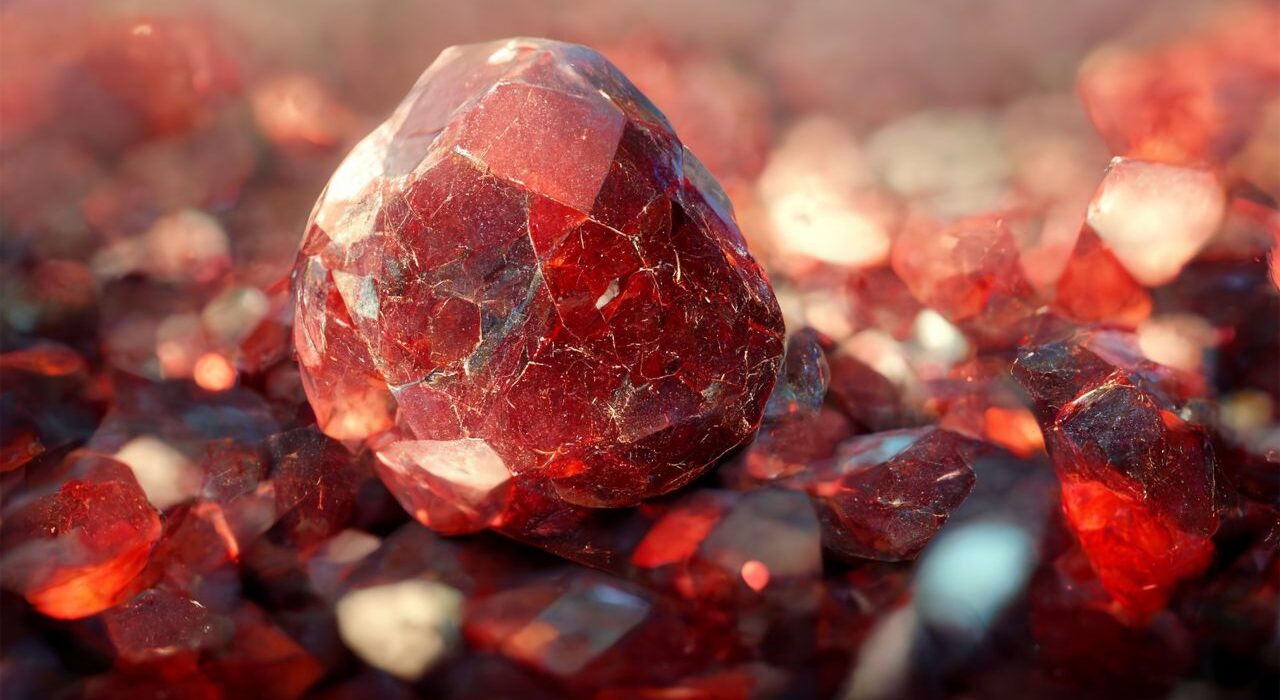 Rough ruby gemstone representing the July birthstone