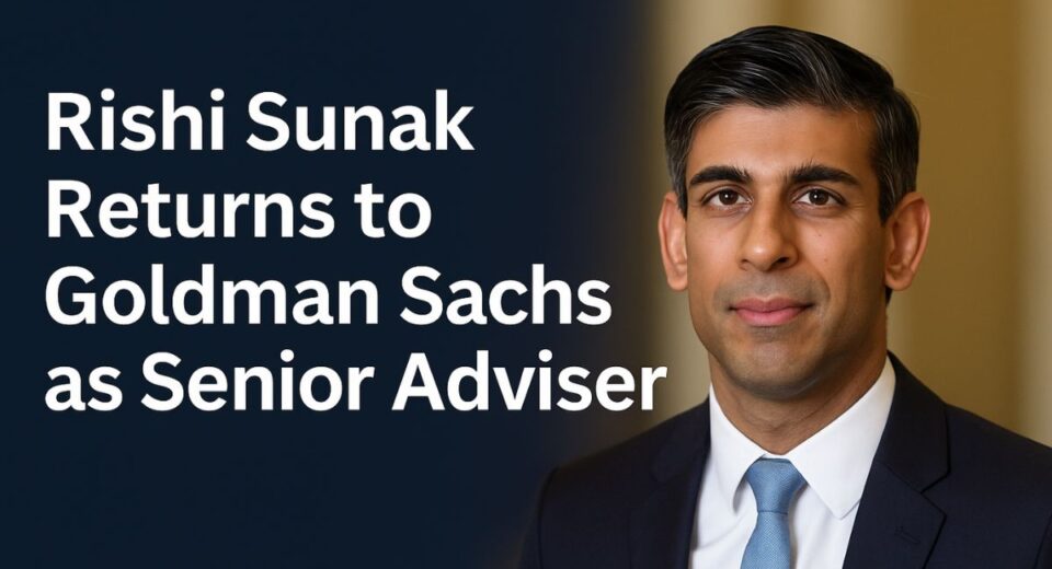 Rishi Sunak Goldman Sachs Senior Adviser 2025