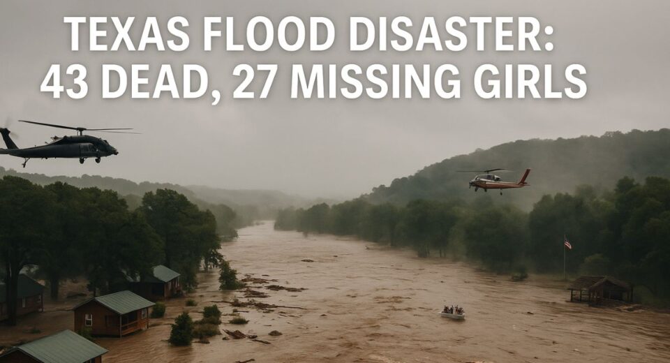 Aerial rescue operation underway after flash floods in Kerr County, Texas