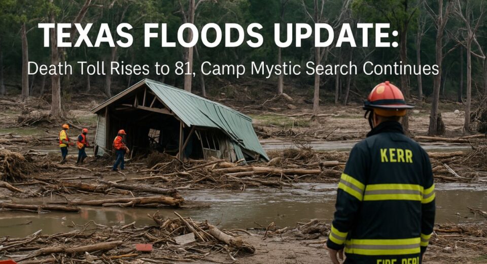 Texas firefighter observes Camp Mystic flood wreckage as responders search debris