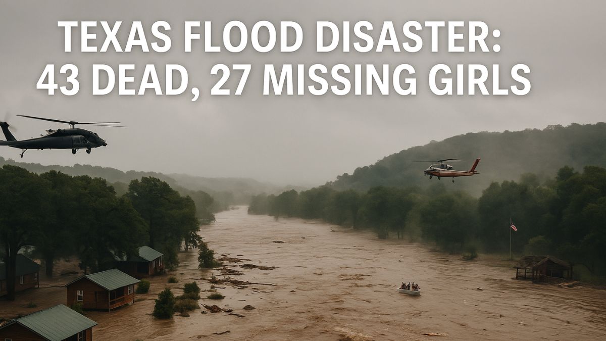 Aerial rescue operation underway after flash floods in Kerr County, Texas