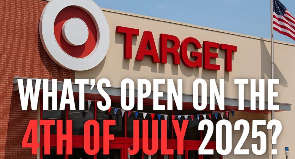 Target store open on 4th of July with festive decor