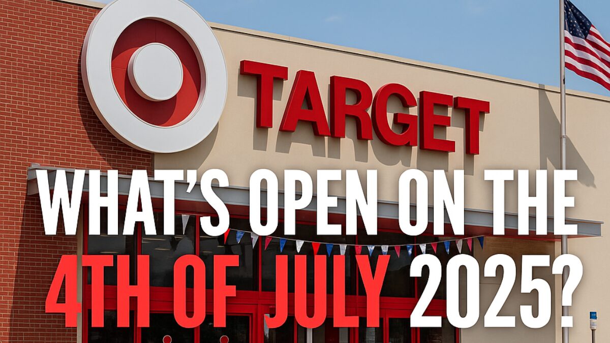 Target store open on 4th of July with festive decor
