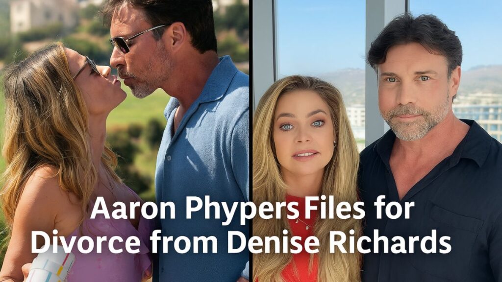 Denise Richards and Aaron Phypers at a public event before their divorce filing